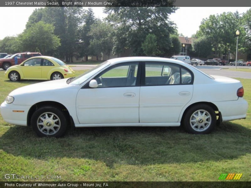 Bright White / Medium Grey 1997 Chevrolet Malibu Sedan