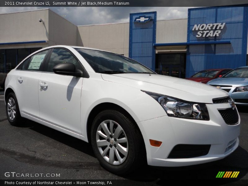 Summit White / Jet Black/Medium Titanium 2011 Chevrolet Cruze LS