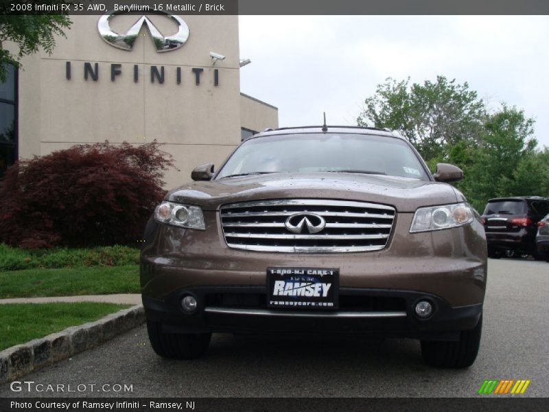 Beryllium 16 Metallic / Brick 2008 Infiniti FX 35 AWD