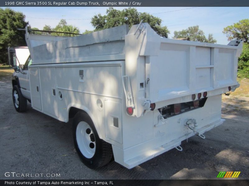 Olympic White / Gray 1998 GMC Sierra 3500 SL Regular Cab Dump Truck