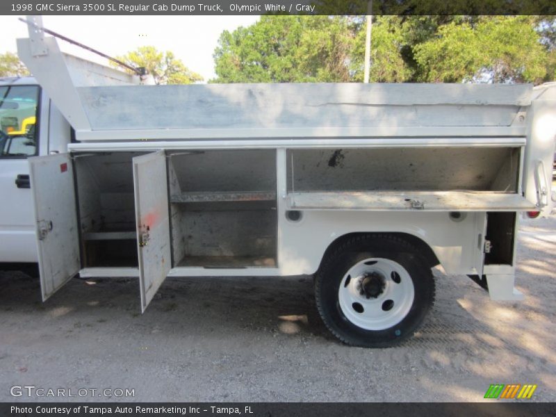 Olympic White / Gray 1998 GMC Sierra 3500 SL Regular Cab Dump Truck