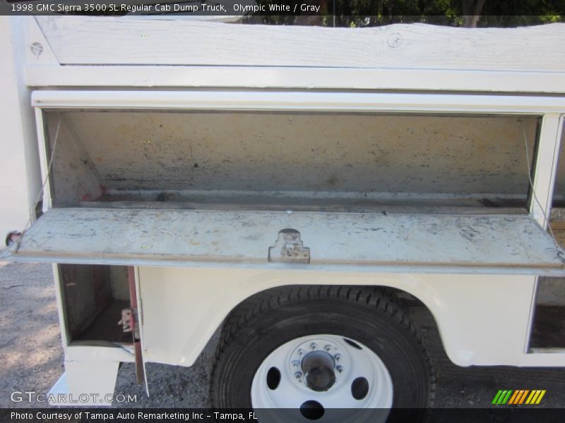 Olympic White / Gray 1998 GMC Sierra 3500 SL Regular Cab Dump Truck