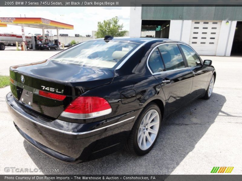 Jet Black / Dark Beige/Beige III 2005 BMW 7 Series 745Li Sedan