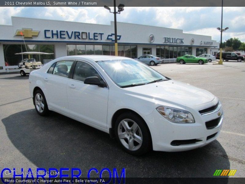 Summit White / Titanium 2011 Chevrolet Malibu LS