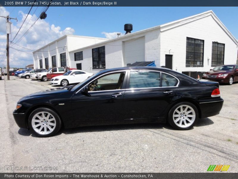Jet Black / Dark Beige/Beige III 2005 BMW 7 Series 745Li Sedan