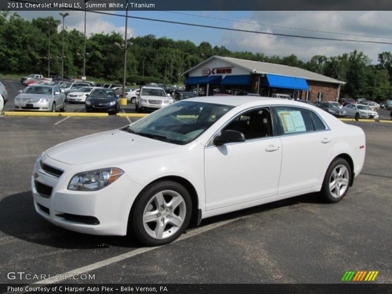 Summit White / Titanium 2011 Chevrolet Malibu LS