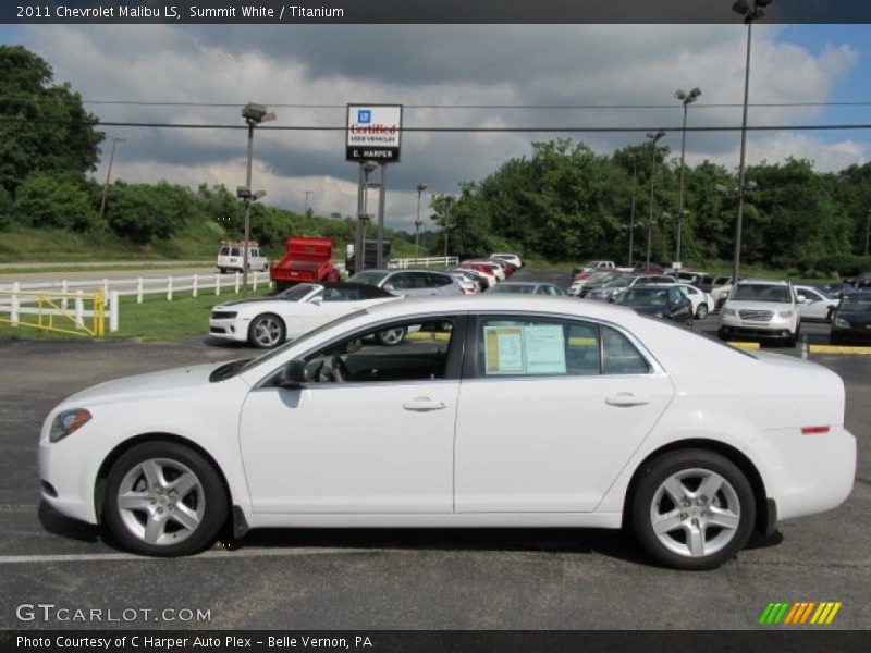 Summit White / Titanium 2011 Chevrolet Malibu LS