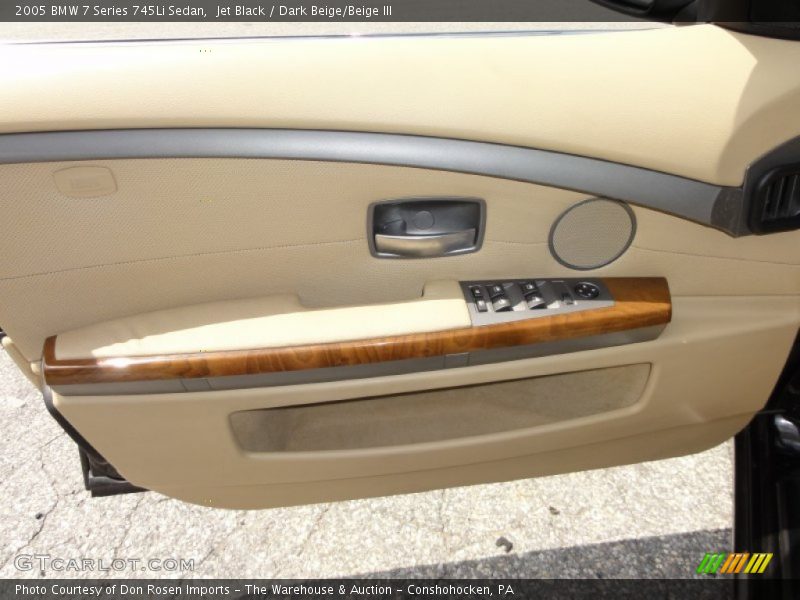 Jet Black / Dark Beige/Beige III 2005 BMW 7 Series 745Li Sedan