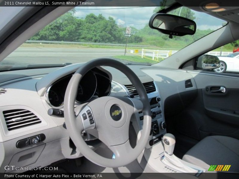 Summit White / Titanium 2011 Chevrolet Malibu LS