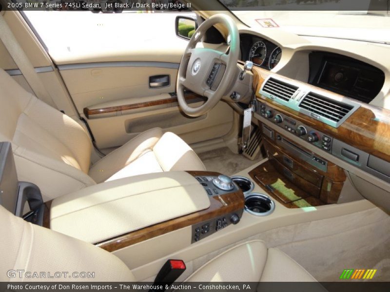 Jet Black / Dark Beige/Beige III 2005 BMW 7 Series 745Li Sedan