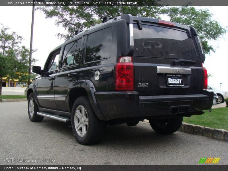 Brilliant Black Crystal Pearl / Saddle Brown 2009 Jeep Commander Limited 4x4
