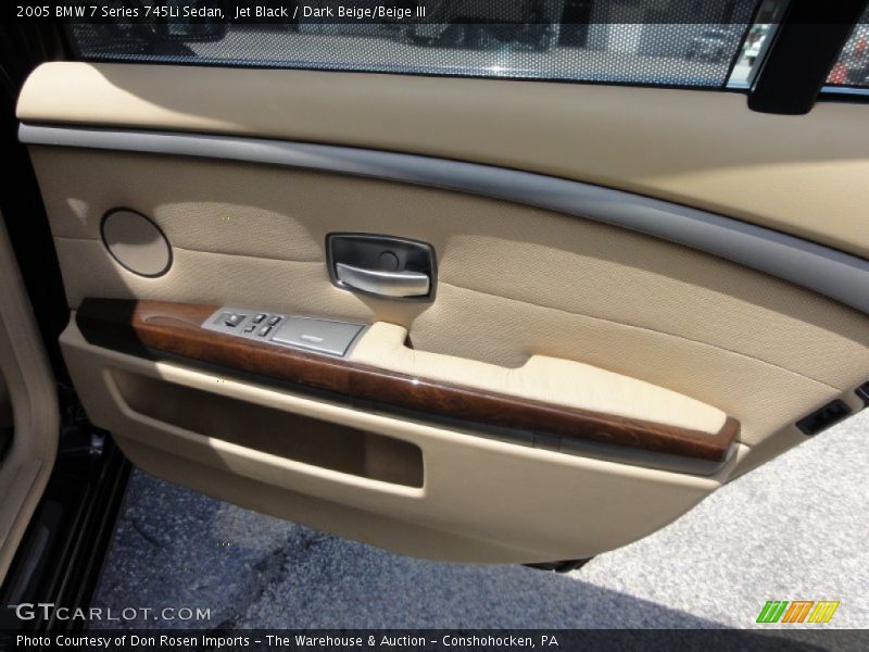 Jet Black / Dark Beige/Beige III 2005 BMW 7 Series 745Li Sedan