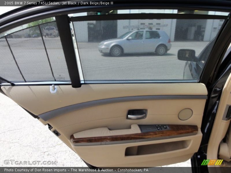 Jet Black / Dark Beige/Beige III 2005 BMW 7 Series 745Li Sedan