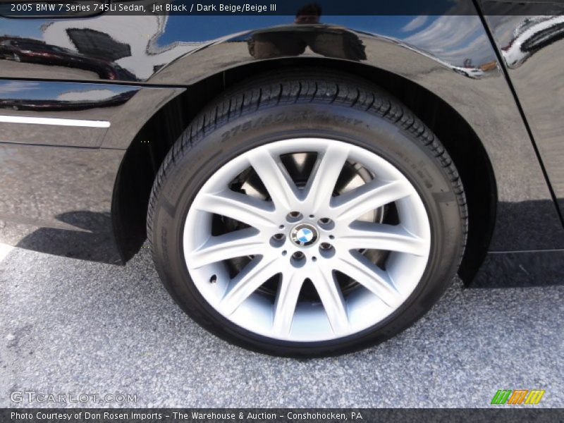 Jet Black / Dark Beige/Beige III 2005 BMW 7 Series 745Li Sedan