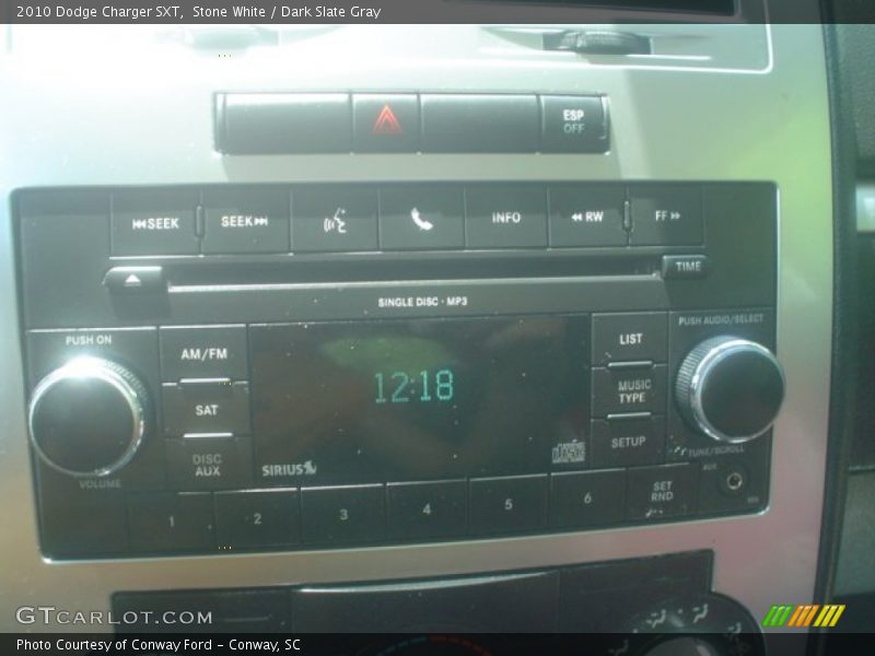 Stone White / Dark Slate Gray 2010 Dodge Charger SXT