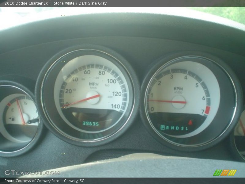 Stone White / Dark Slate Gray 2010 Dodge Charger SXT