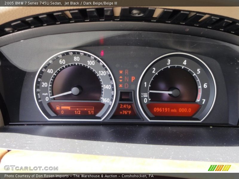 Jet Black / Dark Beige/Beige III 2005 BMW 7 Series 745Li Sedan