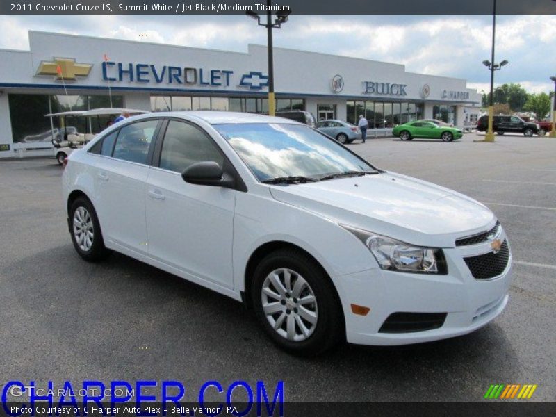 Summit White / Jet Black/Medium Titanium 2011 Chevrolet Cruze LS