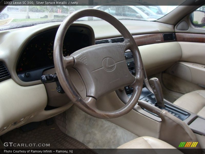 Silver Spruce Metallic / Ivory 1993 Lexus SC 300