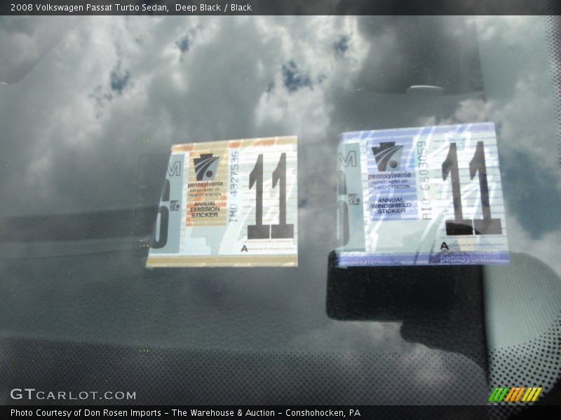 Deep Black / Black 2008 Volkswagen Passat Turbo Sedan