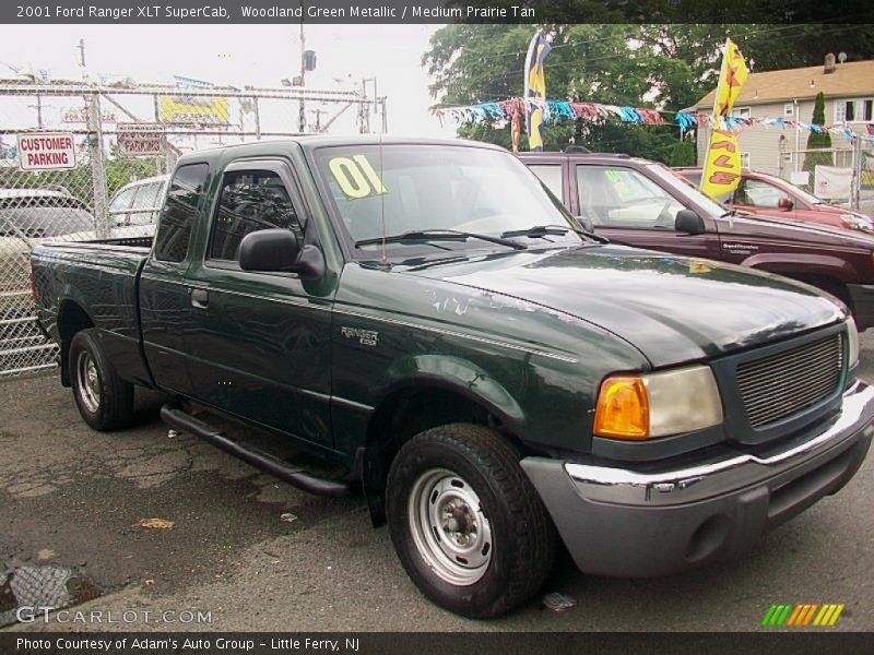 Woodland Green Metallic / Medium Prairie Tan 2001 Ford Ranger XLT SuperCab