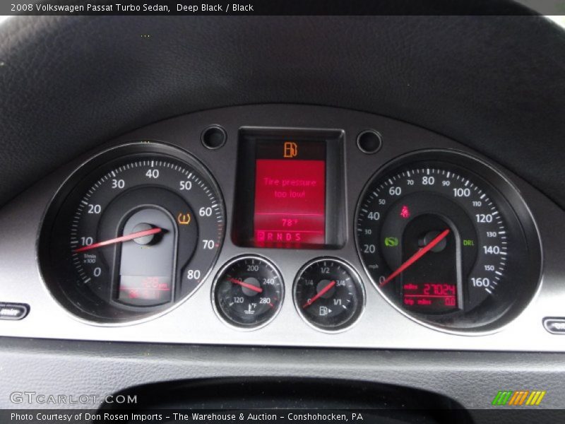 Deep Black / Black 2008 Volkswagen Passat Turbo Sedan