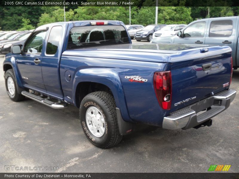 Superior Blue Metallic / Pewter 2005 GMC Canyon SLE Extended Cab 4x4