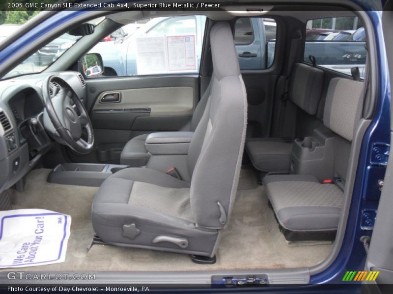 Superior Blue Metallic / Pewter 2005 GMC Canyon SLE Extended Cab 4x4