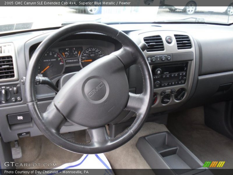 Superior Blue Metallic / Pewter 2005 GMC Canyon SLE Extended Cab 4x4