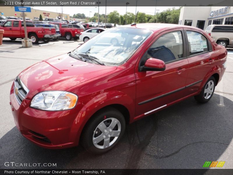 Sport Red / Charcoal 2011 Chevrolet Aveo LT Sedan
