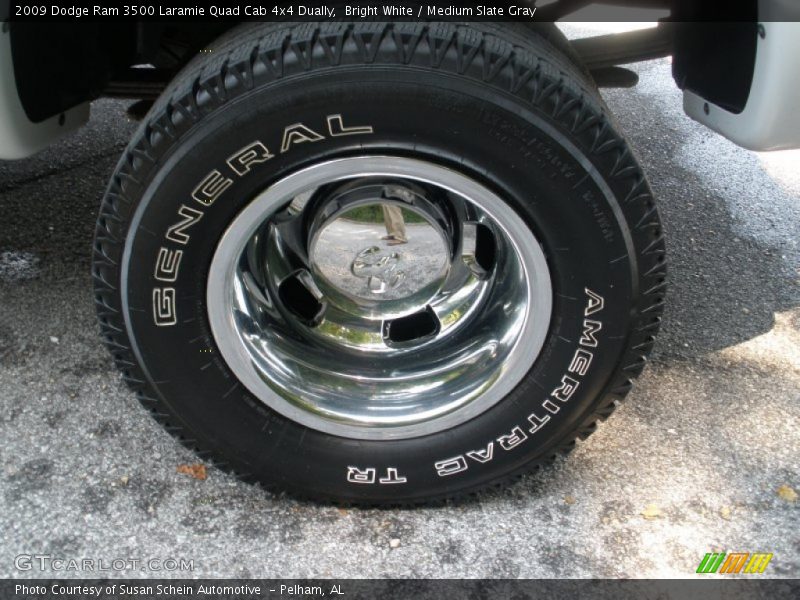 Bright White / Medium Slate Gray 2009 Dodge Ram 3500 Laramie Quad Cab 4x4 Dually