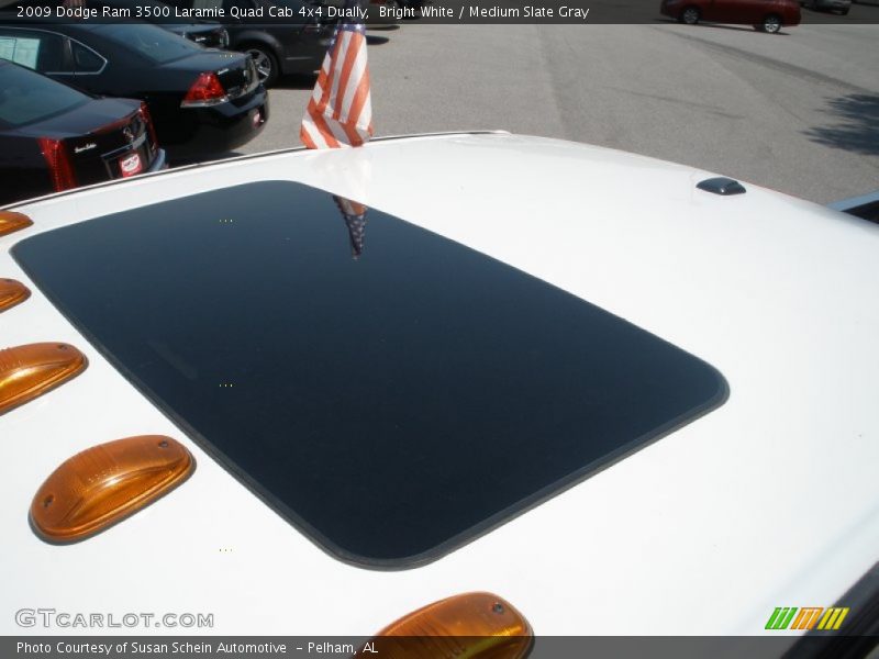Bright White / Medium Slate Gray 2009 Dodge Ram 3500 Laramie Quad Cab 4x4 Dually