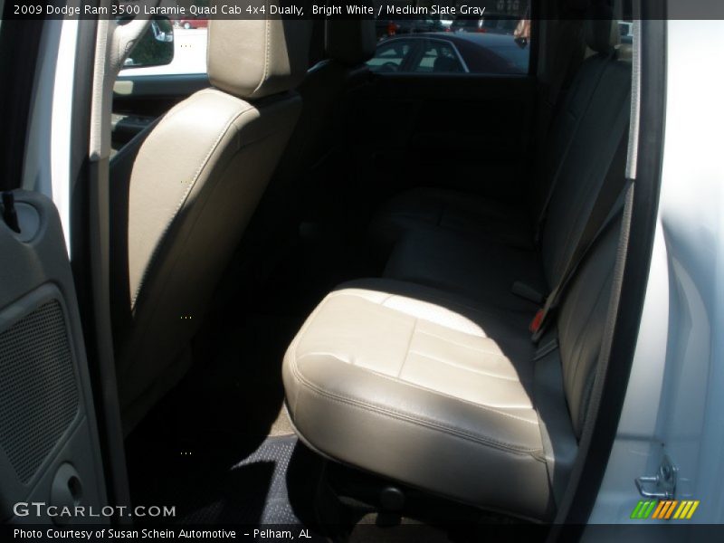 Bright White / Medium Slate Gray 2009 Dodge Ram 3500 Laramie Quad Cab 4x4 Dually