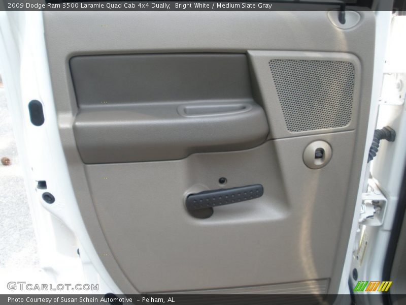 Bright White / Medium Slate Gray 2009 Dodge Ram 3500 Laramie Quad Cab 4x4 Dually
