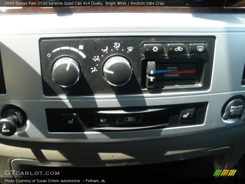 Bright White / Medium Slate Gray 2009 Dodge Ram 3500 Laramie Quad Cab 4x4 Dually