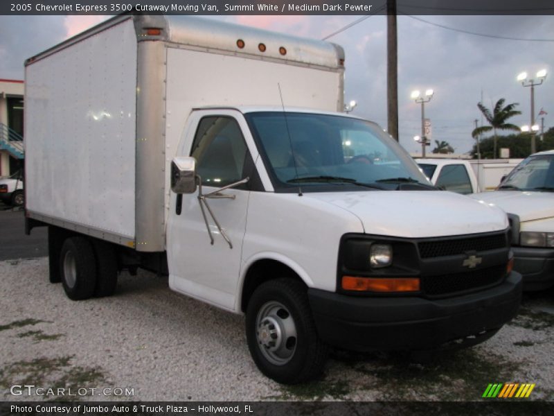 Summit White / Medium Dark Pewter 2005 Chevrolet Express 3500 Cutaway Moving Van