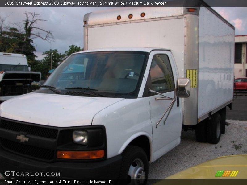 Summit White / Medium Dark Pewter 2005 Chevrolet Express 3500 Cutaway Moving Van