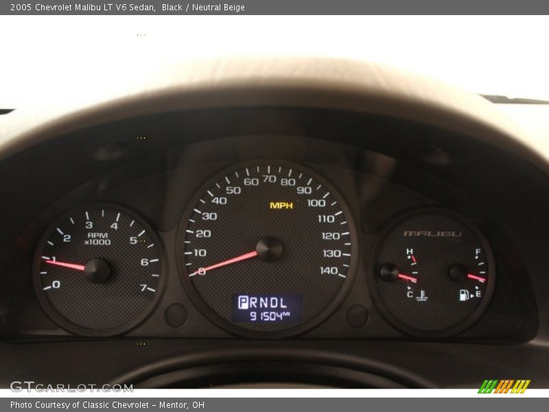 Black / Neutral Beige 2005 Chevrolet Malibu LT V6 Sedan