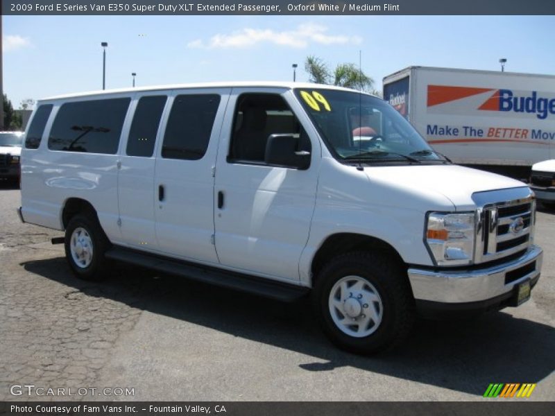 Oxford White / Medium Flint 2009 Ford E Series Van E350 Super Duty XLT Extended Passenger