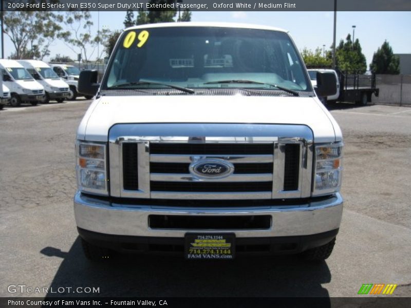 Oxford White / Medium Flint 2009 Ford E Series Van E350 Super Duty XLT Extended Passenger