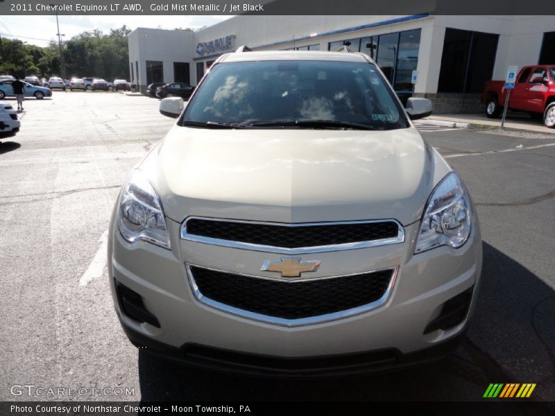 Gold Mist Metallic / Jet Black 2011 Chevrolet Equinox LT AWD