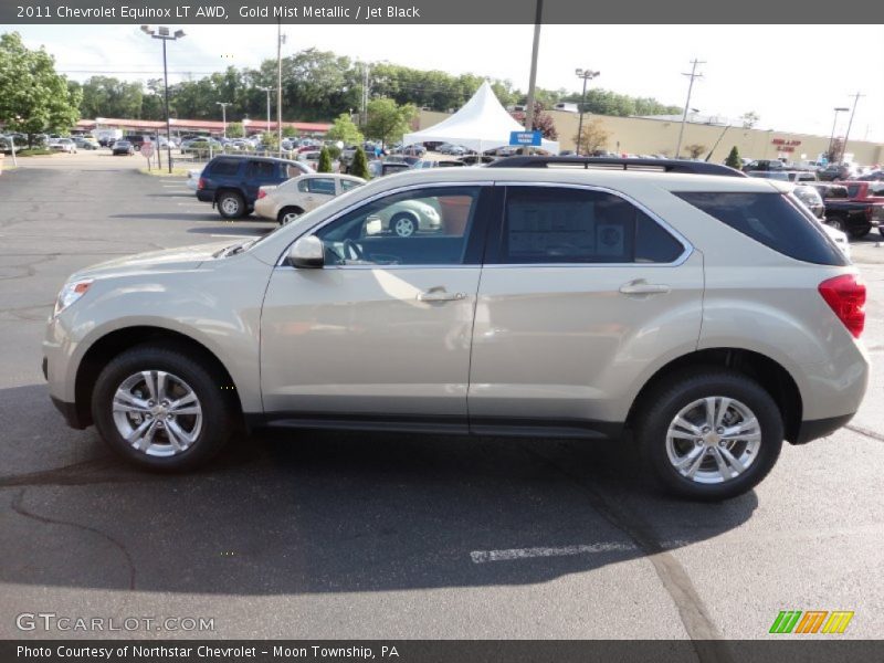 Gold Mist Metallic / Jet Black 2011 Chevrolet Equinox LT AWD
