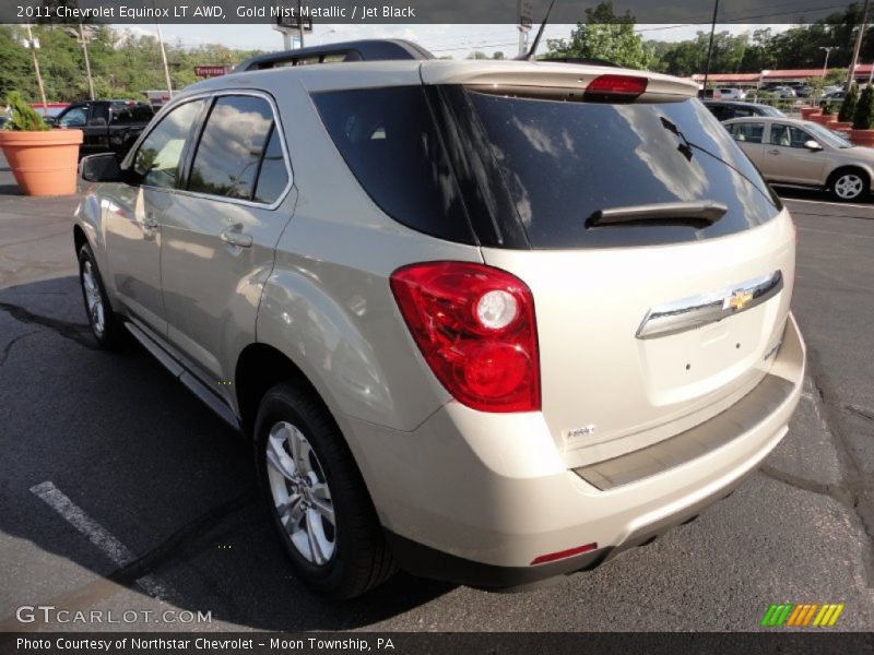 Gold Mist Metallic / Jet Black 2011 Chevrolet Equinox LT AWD