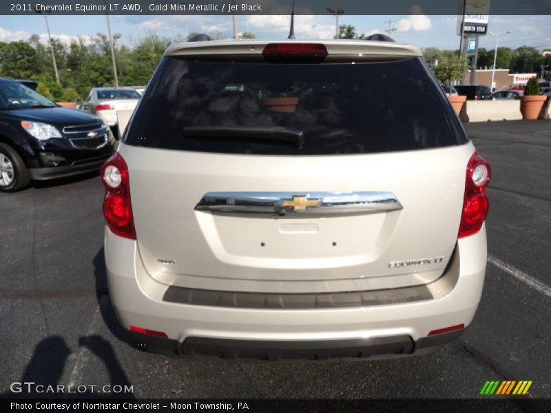 Gold Mist Metallic / Jet Black 2011 Chevrolet Equinox LT AWD