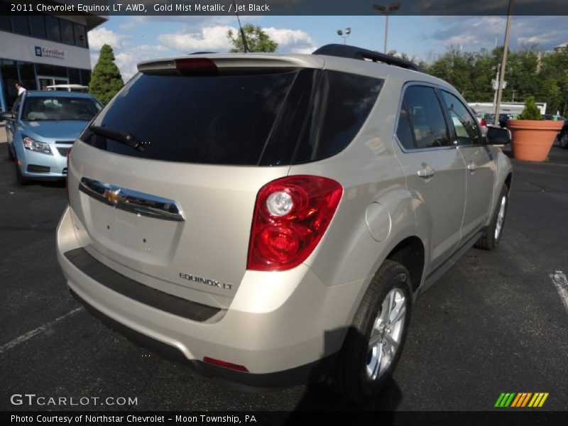 Gold Mist Metallic / Jet Black 2011 Chevrolet Equinox LT AWD