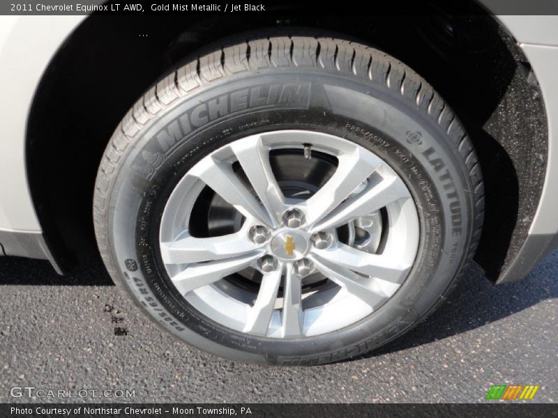 Gold Mist Metallic / Jet Black 2011 Chevrolet Equinox LT AWD