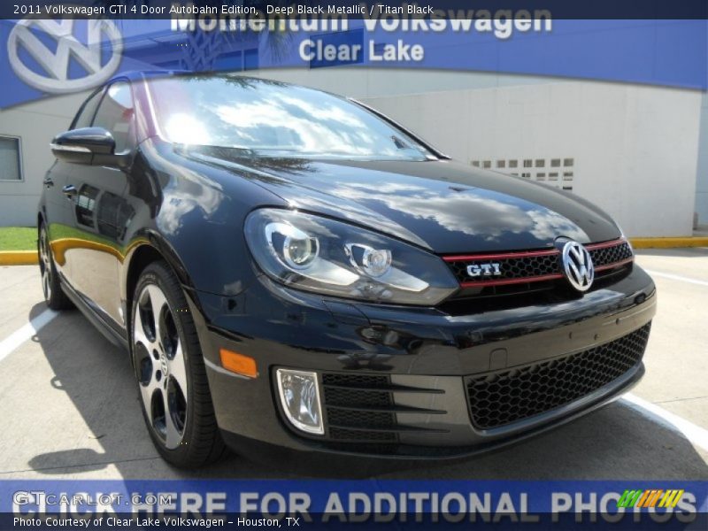 Deep Black Metallic / Titan Black 2011 Volkswagen GTI 4 Door Autobahn Edition