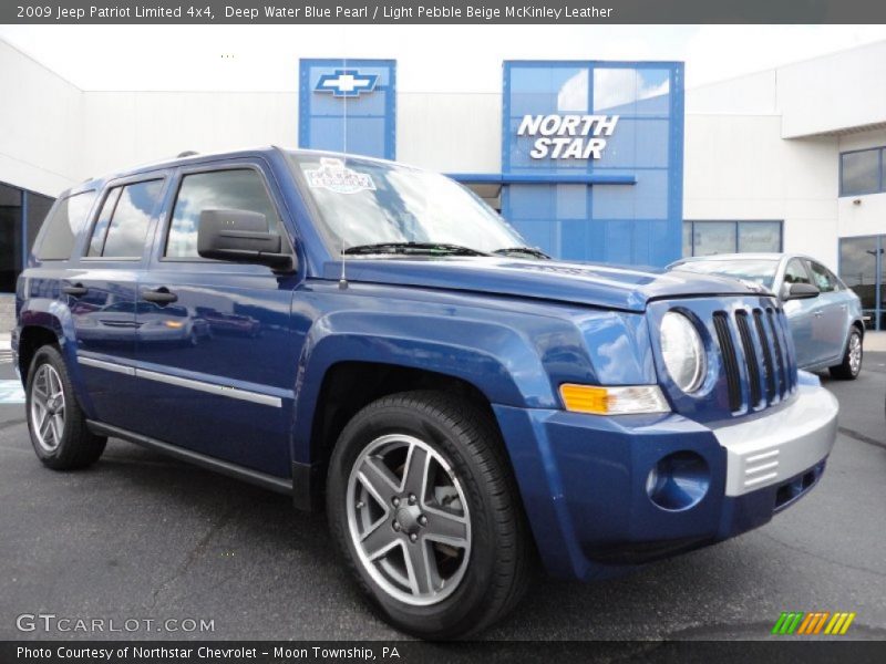 Deep Water Blue Pearl / Light Pebble Beige McKinley Leather 2009 Jeep Patriot Limited 4x4