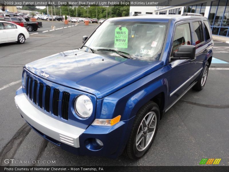 Deep Water Blue Pearl / Light Pebble Beige McKinley Leather 2009 Jeep Patriot Limited 4x4