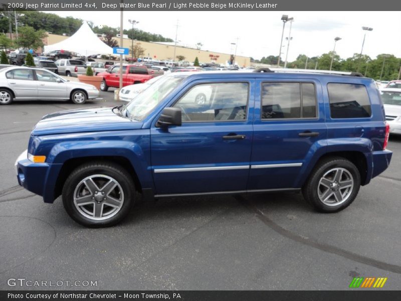 Deep Water Blue Pearl / Light Pebble Beige McKinley Leather 2009 Jeep Patriot Limited 4x4